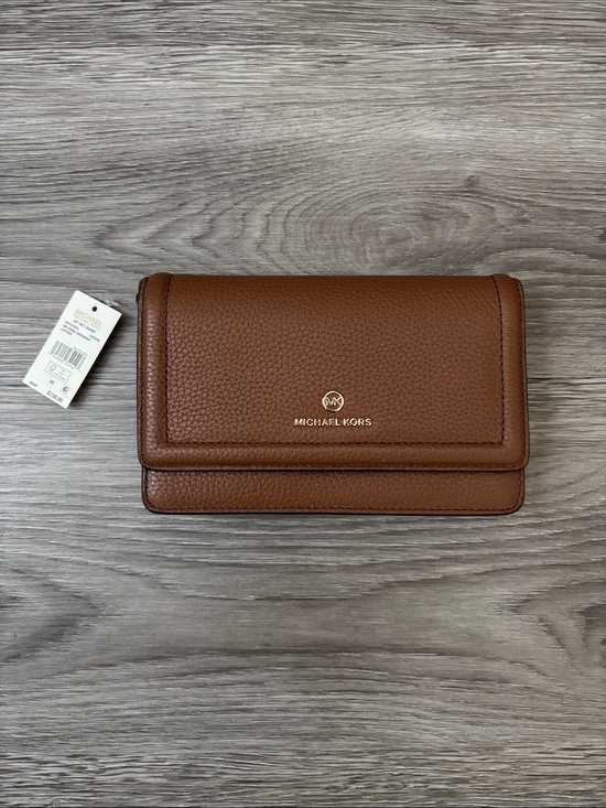 Michael Kors Handbags - Michael Kors Pebbled Leather Wallet-Brown